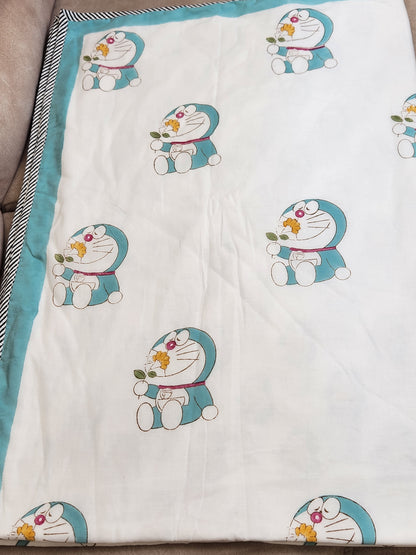 DORAEMON MULMUL DOHAR / AC BLANKET HAND BLOCKED REVERSIBLE