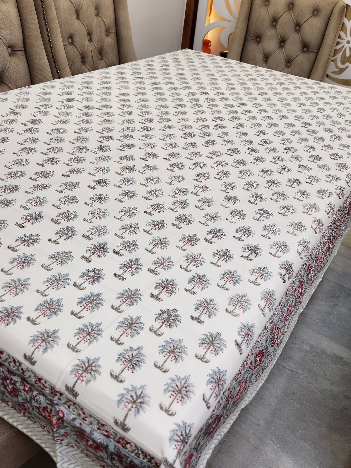 Handblock Printed Table Cover 6 SEATER