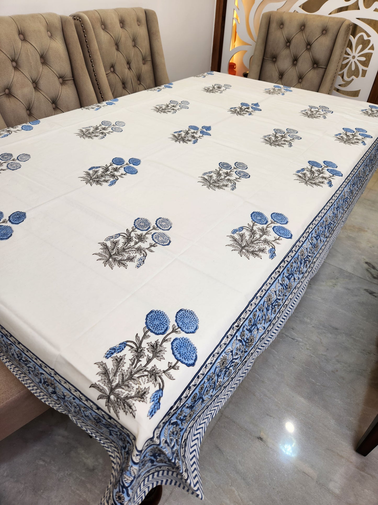 Handblock Printed Table Cover 6 SEATER