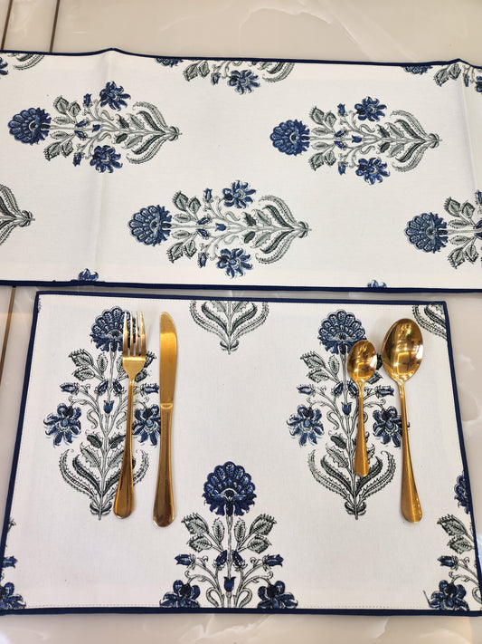 TABLE RUNNER AND TABLE MATS SET