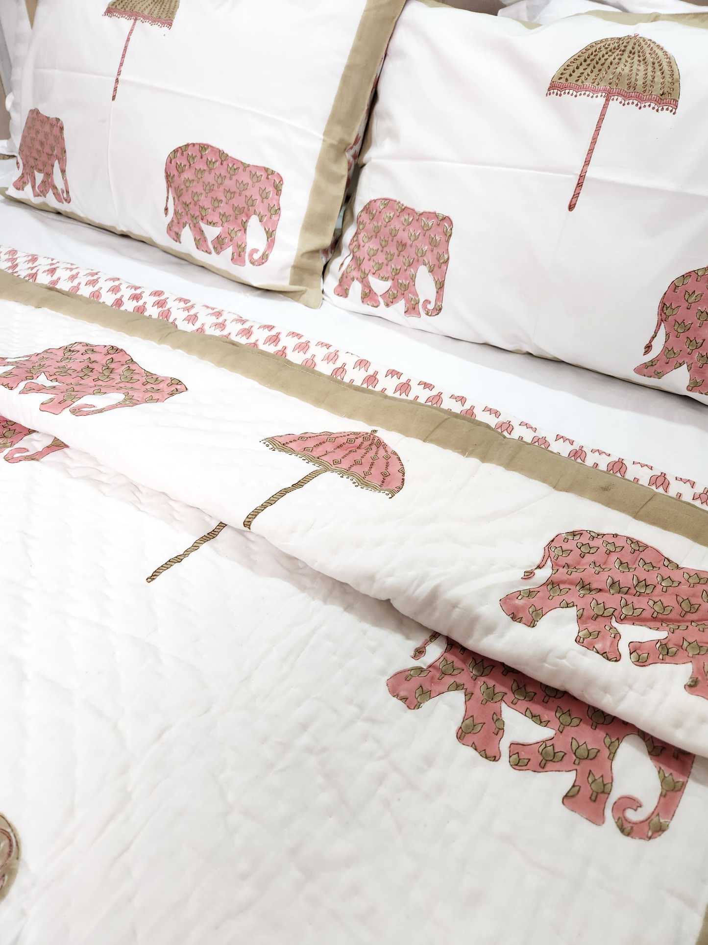 RAJPUTANA HERITAGE HANDBLOCKED SINGLE BED QUILT